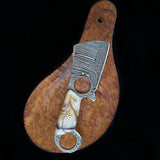 Custom Handmade Damascus Steel Mini Finger Hole Cleaver Knife