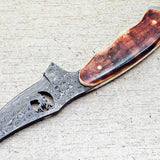 Custom Handmade Wirecut Blade Damascus skinning knife