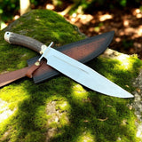 Frontier Legend Western Bowie Knife – Custom Handmade D2 Steel Blade with Antler Horn Handle