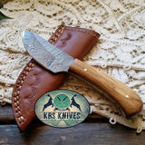Damascus Steel EDC Skinning Knife