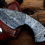 Full Damascus EDC Knife