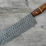Custom Forged Damascus Cleaver Knife