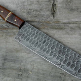Custom Forged Damascus Cleaver Knife