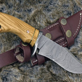 Olive Wood Handle Hunting Knife