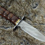 Custom Handmade Damascus Hunting Knife