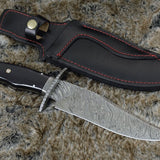 FULL TANG DAMASCUS HUNTING BOWIE KNIFE