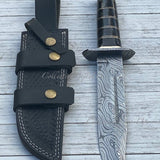 Black Beauty Damascus Bowie Knife