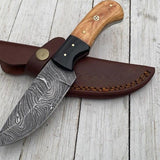 Custom Handmade Damascus Skinning Knife