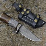 Raindrop Damascus Hunting Knife