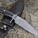 FULL TANG DAMASCUS HUNTING BOWIE KNIFE