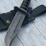 Black Beauty Damascus Bowie Knife