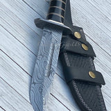Black Beauty Damascus Bowie Knife