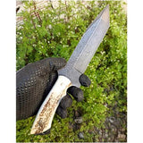 TANTO BLADE DAMASCUS HUNTING KNIFE