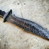 DAMASCUS FORGED BOWIE KNIFE