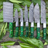 DAMASCUS STEEL KITCHEN KNIVES SET