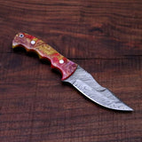 CUSTOM HANDMADE DAMASCUS HUNTING KNIFE