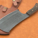 Full Tang Damascus Cleaver Knife