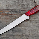 Professional Fillet Knife – 13" with Red Epoxy Resin Handle