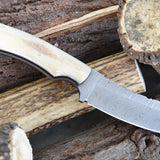Custom Handmade Damascus Steel Blade Hunting Knife