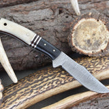 Custom Handmade Damascus Steel Clip Point Hunting Skinner Knife