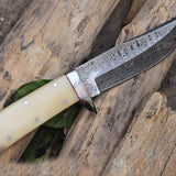 Full Tang Custom Handmade Damascus Steel Blade Hunter Knife