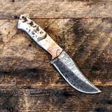Custom Handmade Damascus Steel Skinning Knife