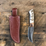 Custom Handmade Damascus Steel Skinning Knife