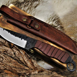 Custom Handmade Hand Forged Carbon Steel Hunting Skinning Knife