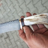 DAMASCUS HUNTING BOWIE KNIFE