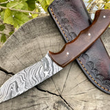 Damascus Hunting Knife with Resin Handle