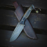 Custom Handcrafted Full Tang 1095 High Carbon Steel Camping Knife