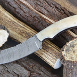 Custom Handmade Damascus Steel Blade Hunting Knife