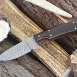 Custom Handmade Damascus Steel Drop Point Hunting Skinner Knife