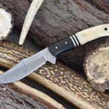 Custom Handmade Damascus Steel Clip Point Hunting Skinner Knife