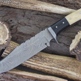 Custom Handmade Damascus Steel Clip Point Hunting Knife