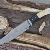 Custom Handmade Damascus Steel Clip Point Hunting Knife