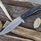 Custom Handmade Damascus Steel Clip Point Hunting Knife