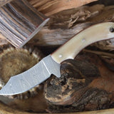 Ranch Handmade Damascus Steel Blade EDC Skinner Knife