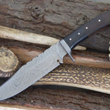 Custom Handmade Damascus Steel Hunter Knife
