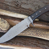 Custom Handmade Damascus Steel Hunter Knife