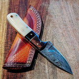 Damascus Steel Edc Skinner Knife
