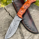 Damascus Steel Hunting Skinning Knife