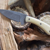 Ranch Handmade Damascus Steel Blade EDC Skinner Knife