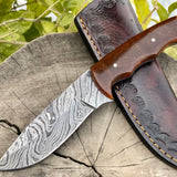 Damascus Hunting Knife with Resin Handle