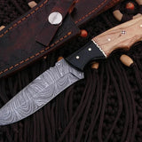 Custom Handmade Damascus Hunting Knife