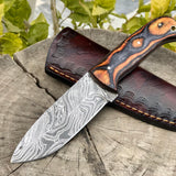 Damascus Steel Bushcraft Knife