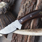 Ranch Handmade Damascus Steel Blade EDC Skinner Knife