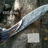 Forged Blade Damascus Hunting Classic Knife