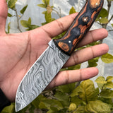 Damascus Steel Bushcraft Knife