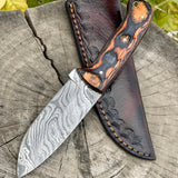 Damascus Steel Bushcraft Knife